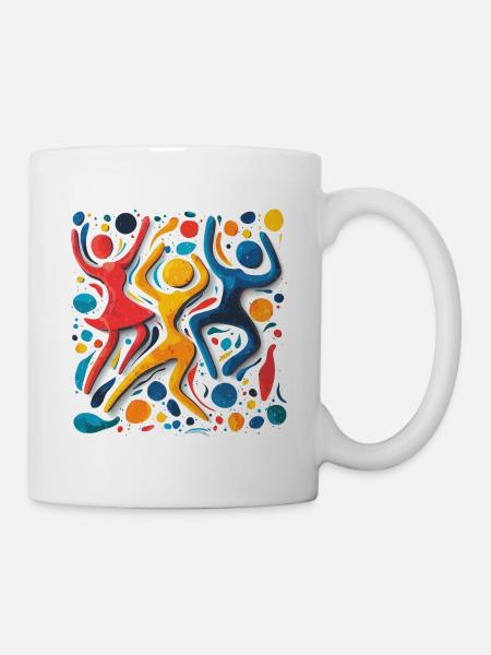 Tanzen Party Festival Kunst - Tasse - Weiß