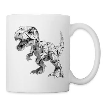 T-Rex Dino Paper Design - Mug - white - Right