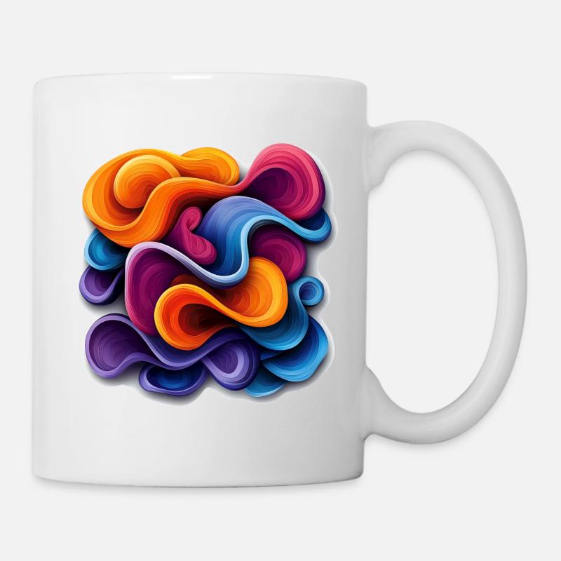 Événements ondulatoires - Abstrait - Mug blanc - blanc