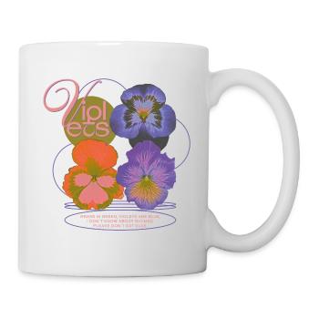 Violets Poem Flower Humor - Tasse - Weiß - Rechts
