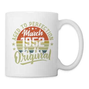 Cadeau Mars 1952 Né en Mars 1952 Rétro Mars 1952 - Mug blanc - blanc - Droite