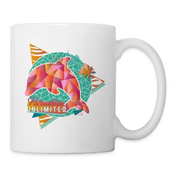 Paradise Unlimited (Low Poly Delfin) - Mug - white - Right
