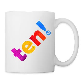 ZEHN 10 JAHRE 10. GEBURTSTAG - Tasse - Weiß - Rechts