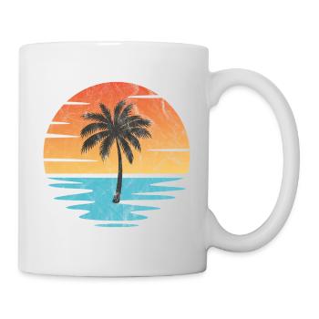 Plage Coucher de soleil - Mug blanc - blanc - Droite