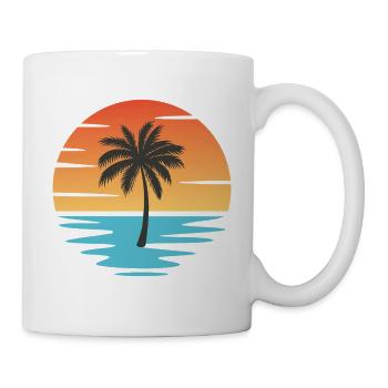 Plage Coucher de soleil - Mug blanc - blanc - Droite