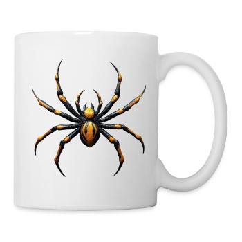 Spinne Giftig Gelb Schwarz - Tasse - Weiß - Rechts