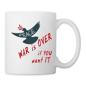 Frieden Taube Ukraine - Tasse - Weiß - Rechts