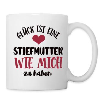 Stiefmutter Danke Dankeschön Geburtstag Stiefmama - Tasse - Weiß - Rechts