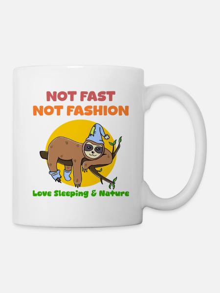 Lazy Sloth Cute Not Fast Nature Lover Sleeping - Mug - white