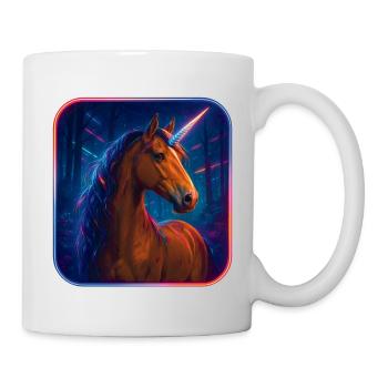 Design élégant de licorne cyberpunk Holsteiner - Mug blanc - blanc - Droite