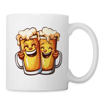Beer Funny Beer Mugs Laughing Drinking Alcohol Humor - Mug - white - Right