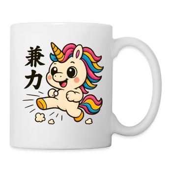 cute karate unicorn power sweet unicorns japan - Mug - white - Right