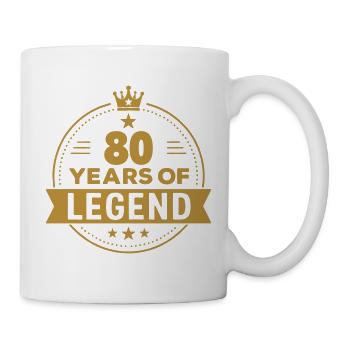 80 Years of Legend – Stylish Birthday Gift - Mug - white - Right