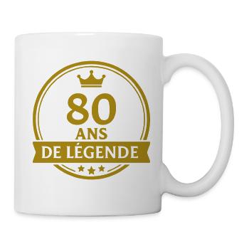 80 ans de légende – Cadeau d’anniversaire stylé - Mug blanc - blanc - Droite
