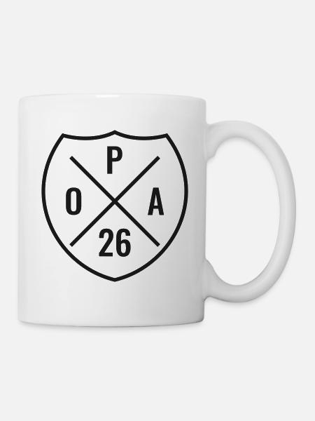 Opa 2026 Wappen - Tasse - Weiß