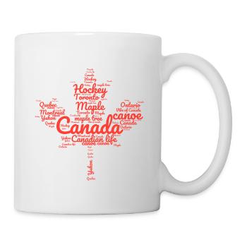 Kanada in einer Wortwolke - Tasse - Weiß - Rechts