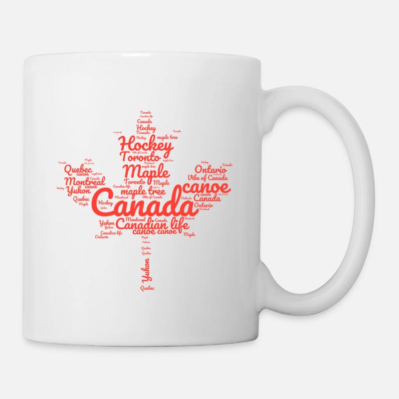Le Canada dans un nuage de mots - Mug blanc - blanc