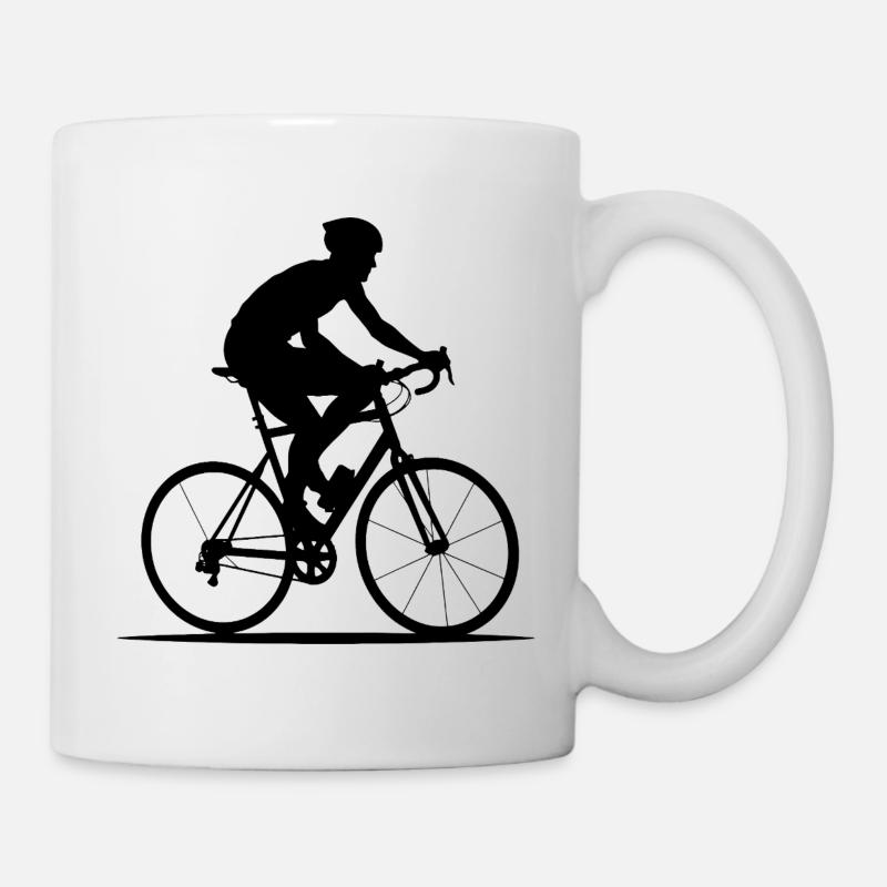 Silhouette cycliste - Mug blanc - blanc