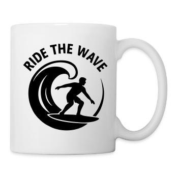 Surf auf der Welle Surf Surfer - Tasse - Weiß - Rechts