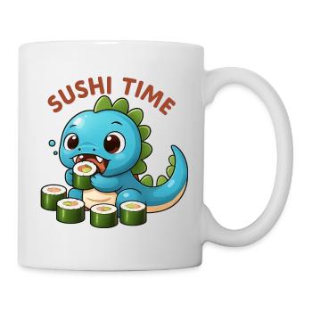 Dinosaure mignon avec thème sushi - Mug blanc - blanc - Droite