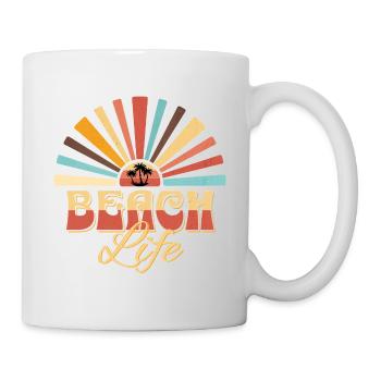 Tropical sunset on the beach - Mug - white - Right