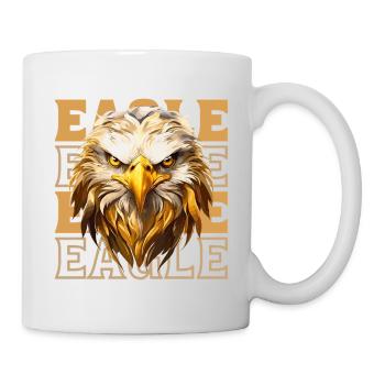 Tête d’aigle Or Oiseau de proie Oiseau Nature animale - Mug blanc - blanc - Droite