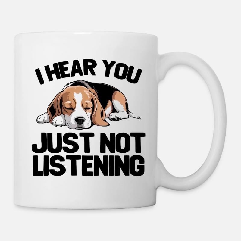 Beagle Dog Je t’entends juste que tu n’écoutes pas - Mug blanc - blanc