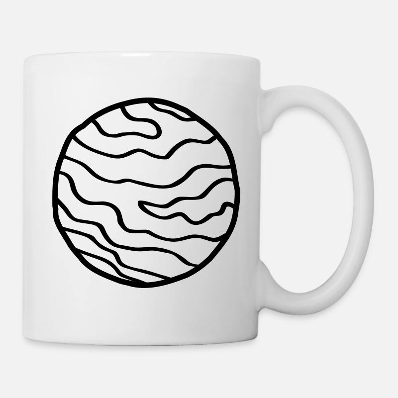 Planète Simple Space Doodle - Mug blanc - blanc
