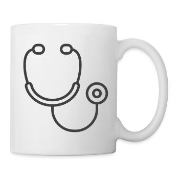 Medical Stethoscope logo icon - Mug - white - Right
