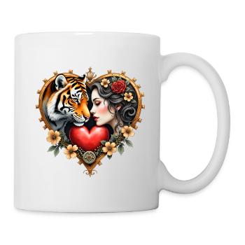Jungle Heart & Love Tattoo - Mug - white - Right
