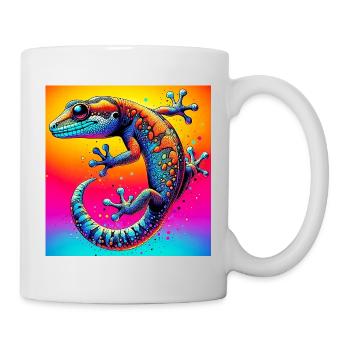 Gecko - Tasse - Weiß - Rechts