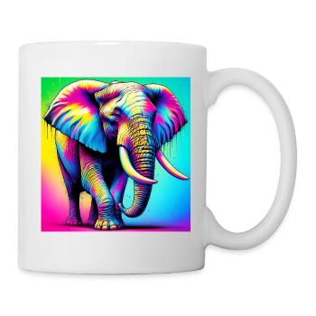 Elefant - Tasse - Weiß - Rechts