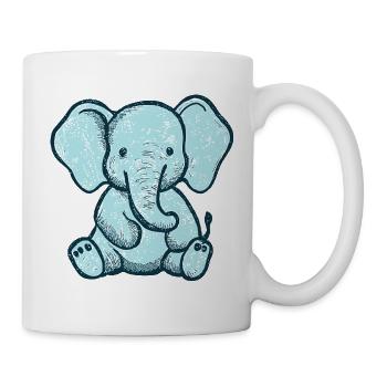 Adorable Baby Elephant - Mug - white - Right