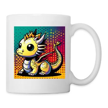 Drache - Tasse - Weiß - Rechts