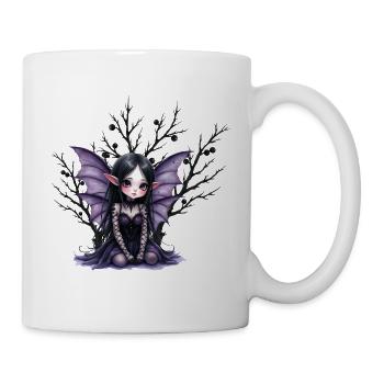 Belle fée fée aux ailes violettes - Mug blanc - blanc - Droite