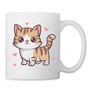 Mignon amoureux des chats - Mug blanc - blanc - Droite