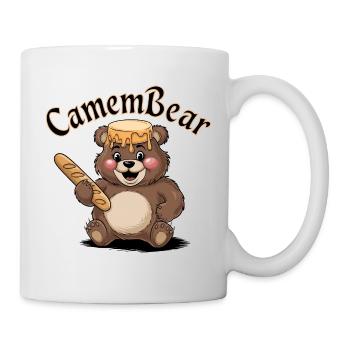 Bear with honey and baguette - Mug - white - Right