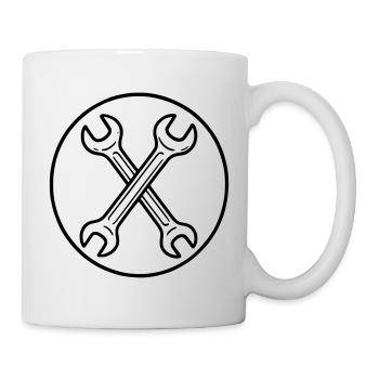 Clés plates - Mug blanc - blanc - Droite