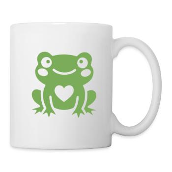 Charming Heart Faced Frog  - Mug - white - Right
