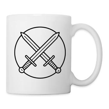 Gekreuzte Schwerter - Tasse - Weiß - Rechts