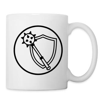 Masse et bouclier - Mug blanc - blanc - Droite