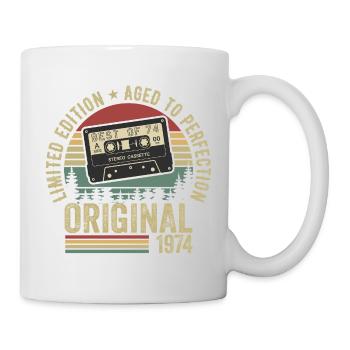 1974 Vintage Vintage 1974 Anniversaire 1974 Rétro - Mug blanc - blanc - Droite