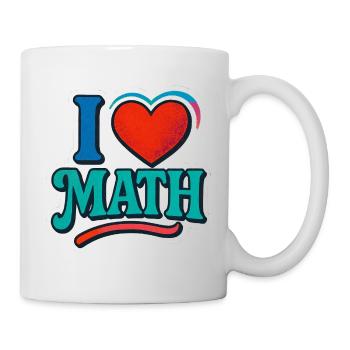 Liebe für Mathe-Herz-Design - Tasse - Weiß - Rechts