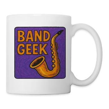 Band-Geek-Saxophon-Illustration - Tasse - Weiß - Rechts