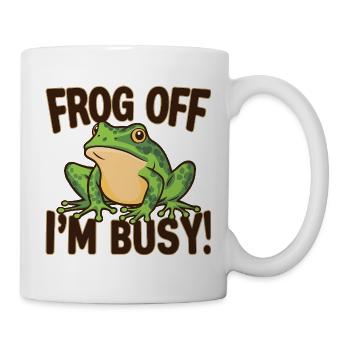 Frosch mit Blick auf das Wesentliche - Tasse - Weiß - Rechts