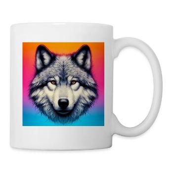 Loup - Mug blanc - blanc - Droite
