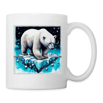 ours blanc - Mug blanc - blanc - Droite