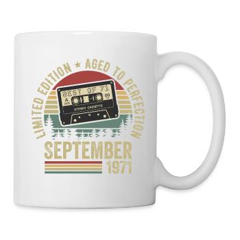 Né en septembre 1971 Millésime 1971 - Mug blanc - blanc - Droite
