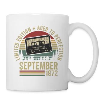 Né en septembre 1972 Millésime 1972 - Mug blanc - blanc - Droite