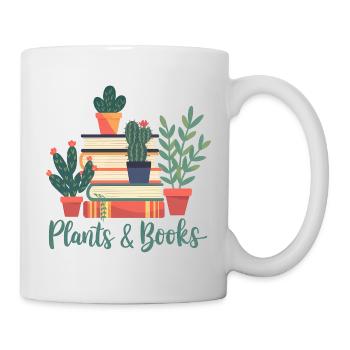 Plants And Books Quote - Mug - white - Right